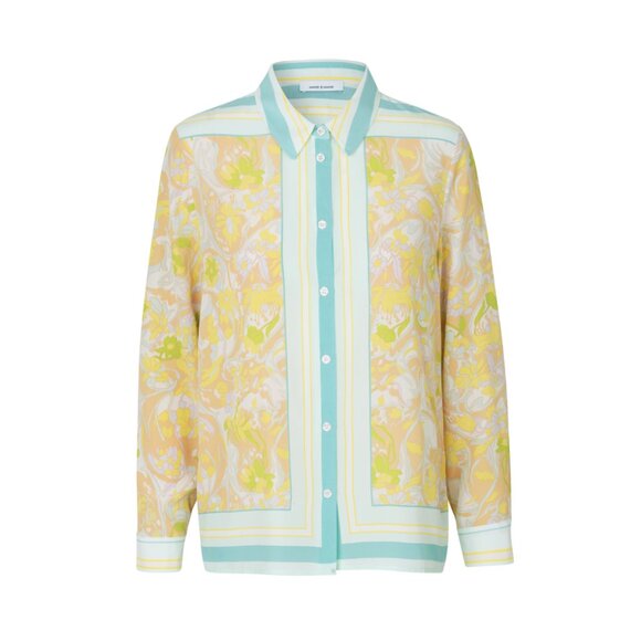 Samsøe & Samsøe “Alessandra” AOP Silk Shirt – Little Italy Print - Picture 12 of 12